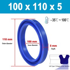 100-190mm PU Rod Seal Hydraulic U-Cup UN-Type For Hydraulic Piston Cylinder