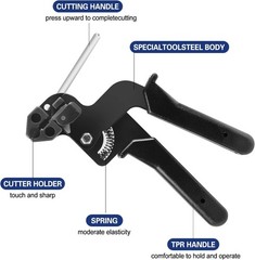 Stainless Steel Zip Ties Gun Kit Cable Tie Tool With 200pcs Metal Zip Ties