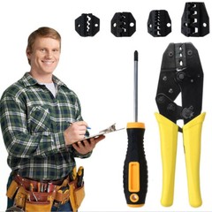 Ratchet Crimper Plier Crimping Tool Cable Wire Connectors Electrical Terminals