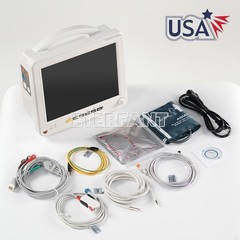 12-Inch Patient Vital Signs Monitor Multi-Parameter ECG/NIBP/TEMP/RESP/SPO2/PR
