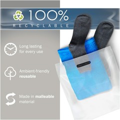 Clear Merchandise Plastic Shopping Bags – 100 Pack 20 x 20 with 2 mil Thick Extr
