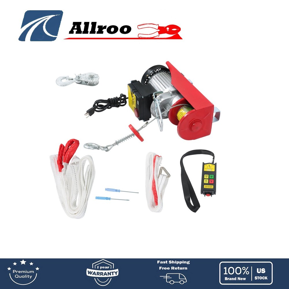 1320lbs Mini Electric Hoist PA600 & Wireless Remote Control 110V Height 20-40ft