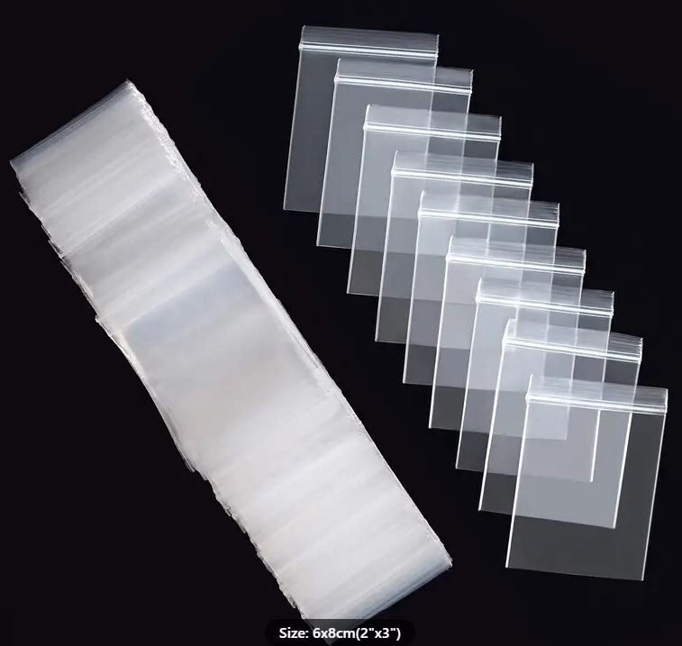 10 Pcs Resealable Zipper Poly Bags Clear Plastic Zip LockS 2X3 Inch Small Mini