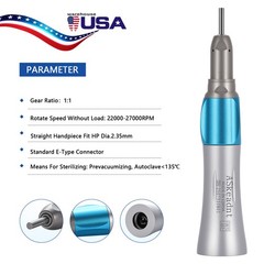 E-TYPE Dental Slow Low Speed Straight Nose Cone Handpiece NSK STYLE