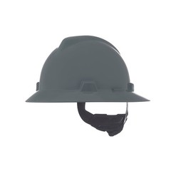 Msa Safety 475367 V-Gard Slotted Full Brim Hard Hat, Fas-Trac Iii Suspension,