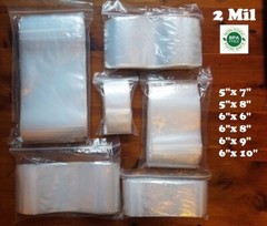 5″x 7,8 6″x 6,8,9,10 Clear 2 Mil Plastic Top Lock Seal Bag 2Mil Zip Baggies