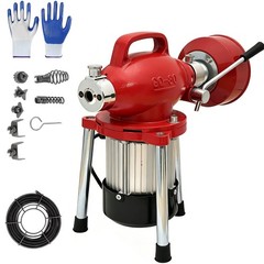 Commercial 100ft 5/8” Sewer Snake Drain Auger Cleaner Cleaning Machine Plumbing