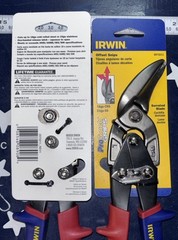 2 Packs IRWIN Offset Snip CUTS UP TO 18g STEEL or 23g Stainless 2073211 TWO PCS