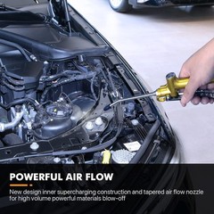 High Volume Industrial Air Blow Gun with Rubber Guard Flow Bent Rod
