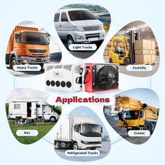12V 11000 BTU Truck Air Conditioner Split AC For Semi Trucks Bus RV Caravan US