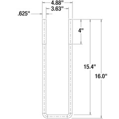 12-14-16-18-20-22 Inch Square U-Bolt Kits – 4 Bolt Sets for Heavy-Duty Use