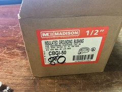 Madison Electric CBGI-50 1/2” Insulated Grounding Bushing Zinc Diecast(new)