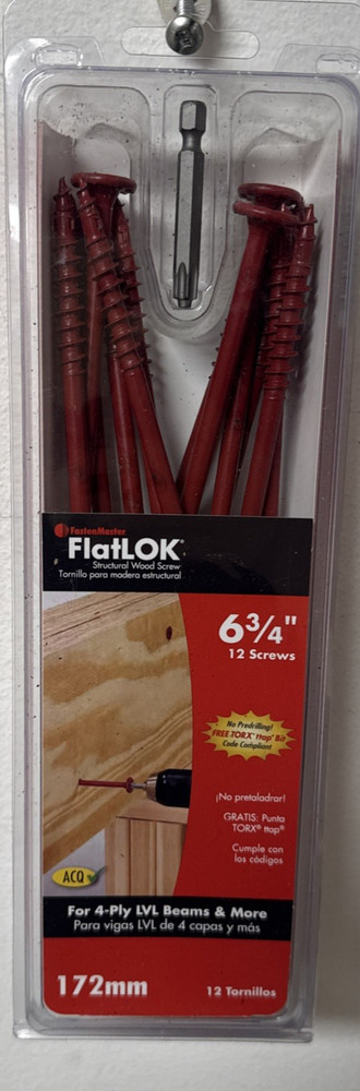 FastenMaster #9 x 6-3/4 in. Torx Flat Head Specialty Fastener Structural WOOD S
