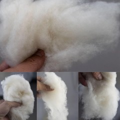 Natural Wool Stuffing for Stuffed Animals – 100% Organic Wool Batting Filler …