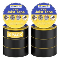 Joist Tape for Decking 2″ x 50′, 8 Rolls Weatherproof Butyl Sealant Tape – Water