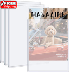 4 Pack Hard Plastic Magazine Protectors, Clear Magazine Display Sleeves Premium