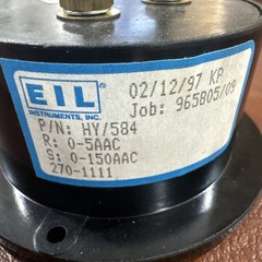 Simpson / EIL HY/584 60233 Motor Load Percent Meter 0-150 Steam Punk Gauge