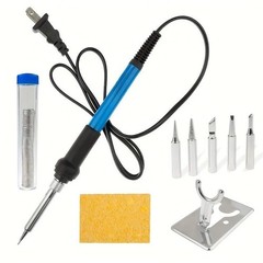 2025 9-in-1 Soldering Kits,60W Adjustable 60w 9-in-1, Light Blue [Upgraded]