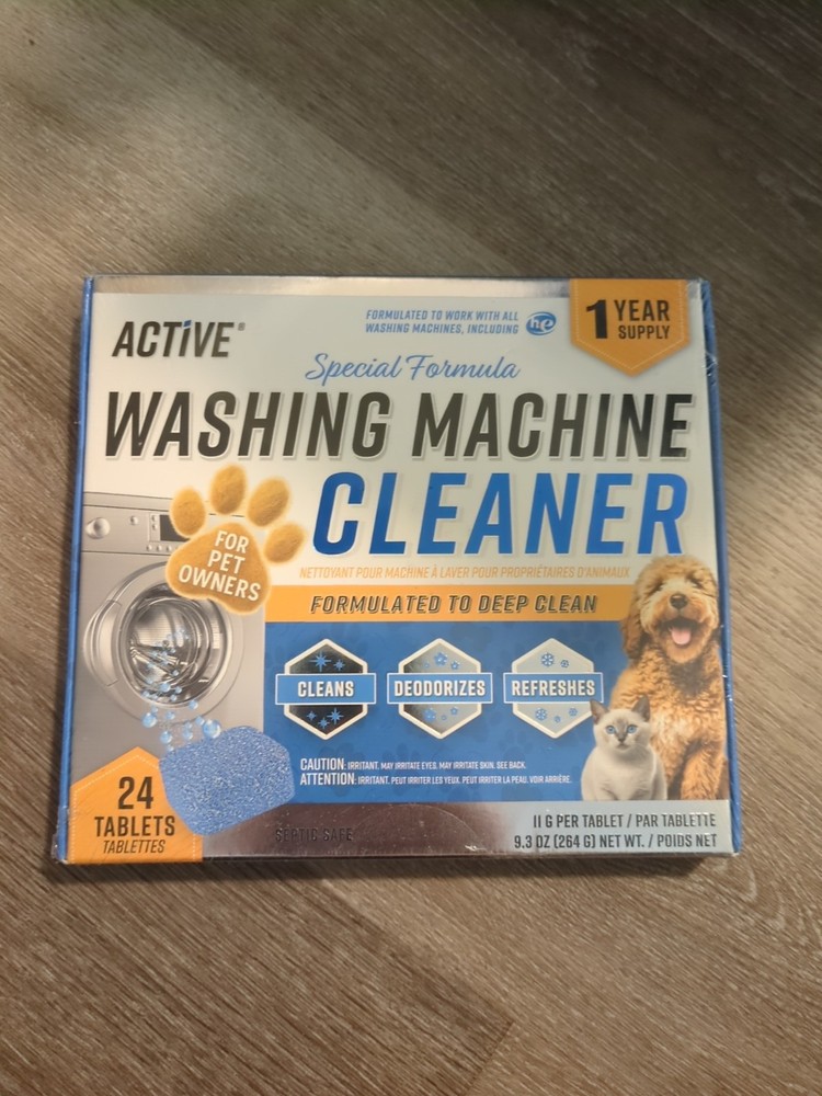 ACTIVE Washing Machine Cleaner for Pet Owners (Pack of 24), Sealed