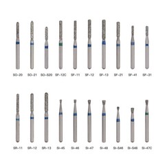 25pcs AZDENT Dental FG Diamond Burs For High Speed Handpiece Friction Grip