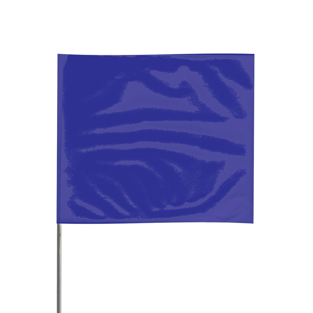 Presco 21 in. Steel Wire Staff Marking Flags [2.5 in. x 3 in. Flag]: 2 in. x 21