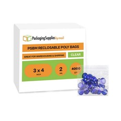 4000 Pcs 3″x4″ 2 Mil Zip Top Clear Reclosable Bag Plastic Self Seal Polybags