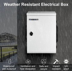 Outdoor Electrical Box, Cold-Rolled Steel Plate, Aluminum Beam, 19.6x 15.7x 7.9