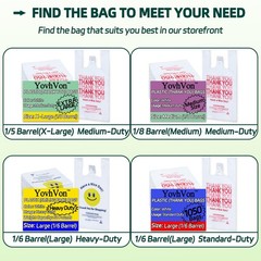 0.8Mil(20 Microns), 100 Count, Plastic Bags with Handles, T-Shirt bag, Thank …