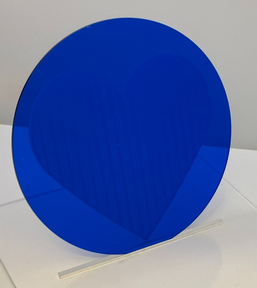 Acrylic Plexiglass Circle Disc-1/8″ thick-Blue Transparent-10″ Diameter