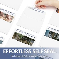 A7 Invitation Envelopes 100 Qty Self Seal White 120GSM 5×7 Wedding Baby Shower