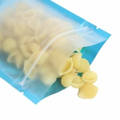 5x7in Matte Clear Front Blue Back Mylar Stand up Zip Lock Pouch Bag w/ Machine