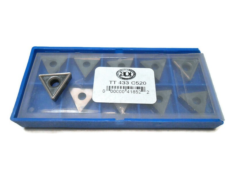 TT 433 C520 Carbide Insert C2 Grade Uncoated AQT 41852 TT-433 Insert 10/PK