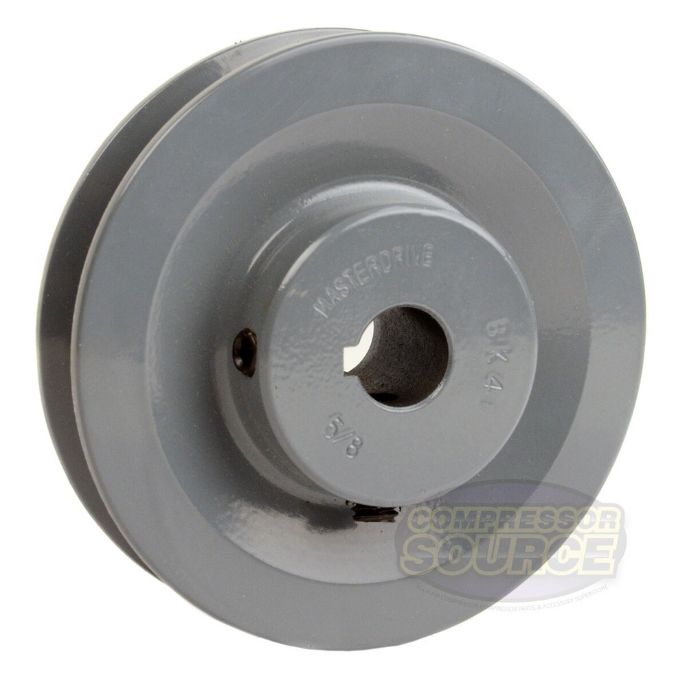 Cast Iron 4″ Single Groove Pulley V Style B Belt 5L for 5/8 Inch Keyed Shaft