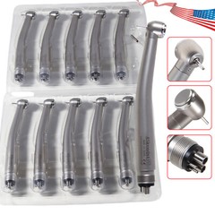 10 Askeadent Dental High Speed Handpiece Push Button Turbine Single Spray