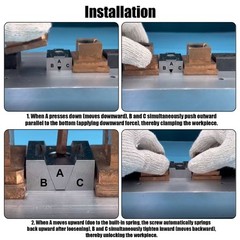 2PCS M6 OK Clamp Fixture CNC Side Clamping Device Bidirectional Workholding Tool