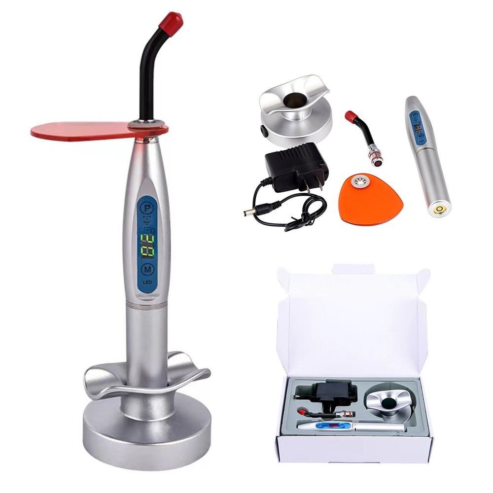 5W Dental Wireless LED Curing Light 1200mw/cm2 Resin Solidify Lamp Three Modes