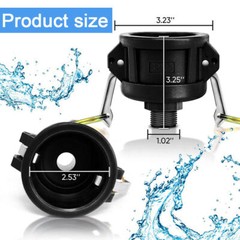 330 Gallon IBC Tote Water Tank Coupling Adapter 2″ to 3/4″ Cam Lock Garden Hose