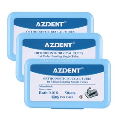 AZDENT Dental Ortho MIM Monoblock Brackets Braces Mini Roth MBT.022 /Buccal Tube