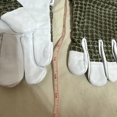 Honey Bee Vented Hand Glove Goat Skin Green Short XSMALL 3 Layer Protective USA!