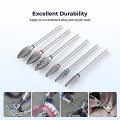 Dental Lab Tungsten Carbide Burs HP 2.35mm Polishing Bur Low Speed AZDENT