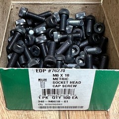 (100) USA M6X18 Metric Socket Head Cap Screws 340-M0618-61 76270 M6 x 18mm