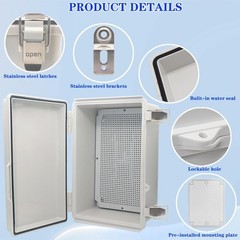 Outdoor Waterproof Electrical Box Junction Box Weatherproof Ip67 Abs Plastic…
