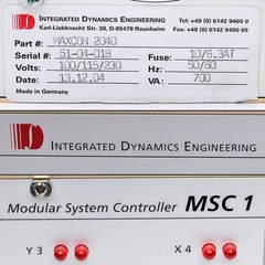 Integrated Dynamics Engineering Maxcon 2040 Modular System Controller MSC1 AS-IS