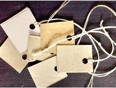 Sample Pack Of 12 Up-cy Unique Price Tags Merchandise Hang String SaveOurPlanet