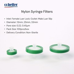 Filter Nylon, 0.22μm 13mm, Hydrophilic, Non-sterile, PK of 100