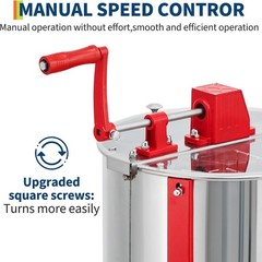 2/4 Frame Manual Honey Extractor, Stainless Steel Manual Beekeeping Extraction