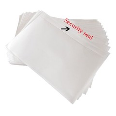 6 x 9 , 7.5 x 5.5 Clear Adhesive Top Loading Packing List Label Invoice Envelope