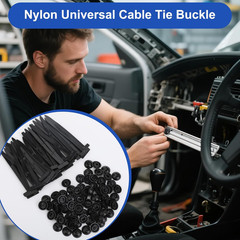 100PCS Nylon Universal Cable Tie Buckle, Heavy Duty Self-Locking Universal Zip T