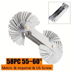 Multi-Size Thread Gauge – Metric & Imperial for Screw Thread Measurement（52pc）