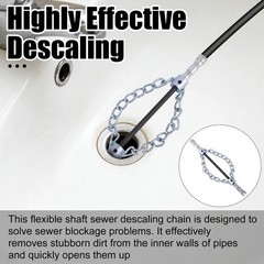 Flex Shaft Sewer Descaling Chain, Push-Type Rotary Plumbing Descaling Chain C…
